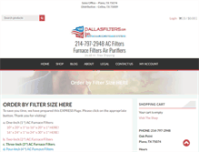 Tablet Screenshot of dallasfilters.com